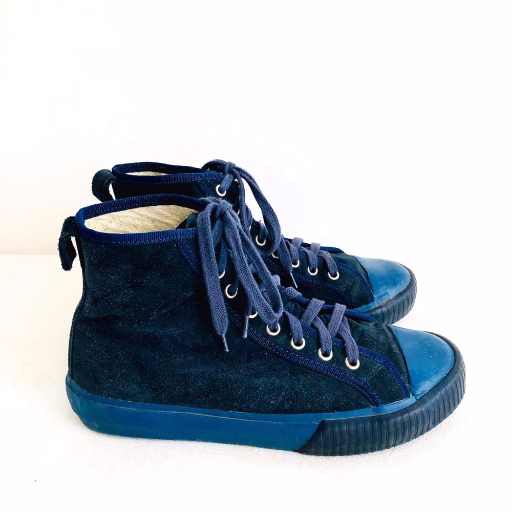 Grenson Hi-Top Blue Sneakers Suede Limited Edition